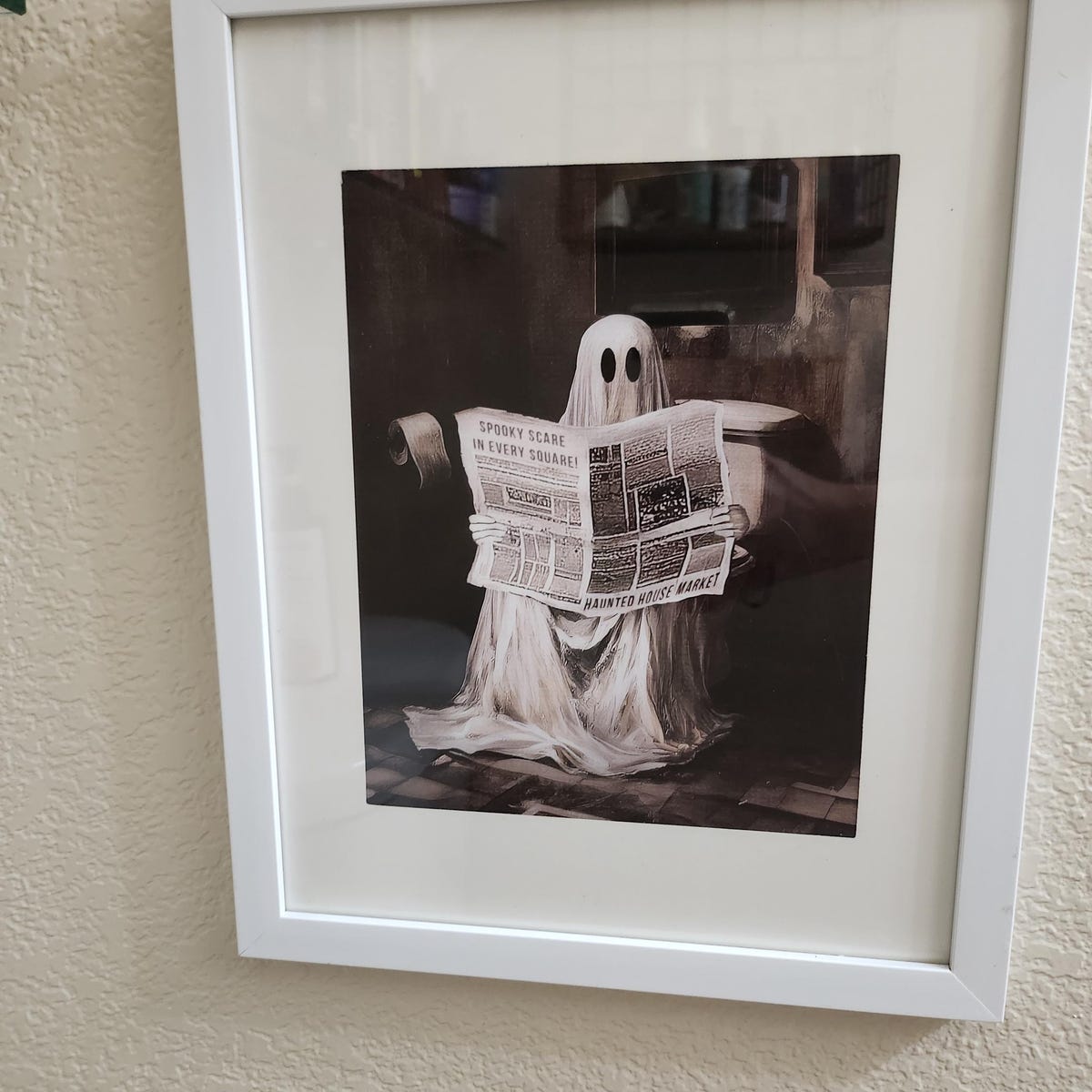 Ghost Reading Newspaper Digital Download