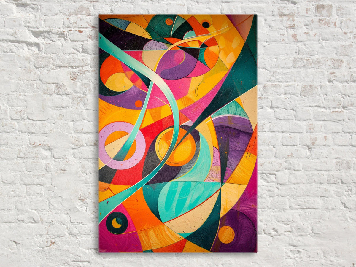 Vibrant Geometric Abstract Digital Artwork