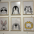 Geometric Safari Animals Nursery Digital Art Set