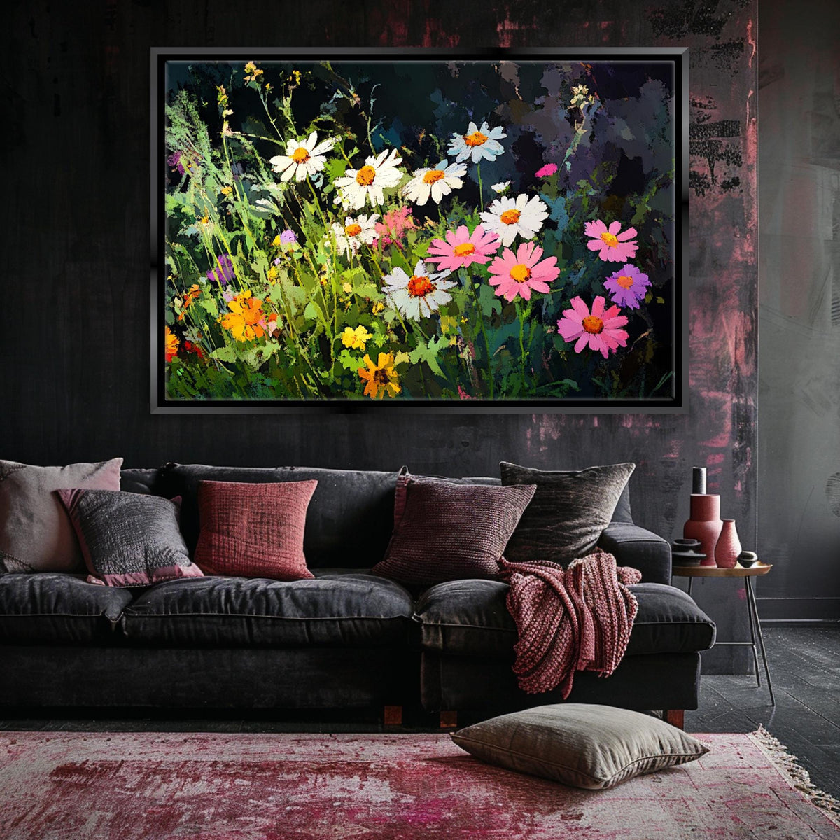 Vibrant Wildflower Meadow Digital Art