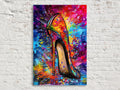 Vibrant Stiletto Splatter High-Resolution Digital Artwork