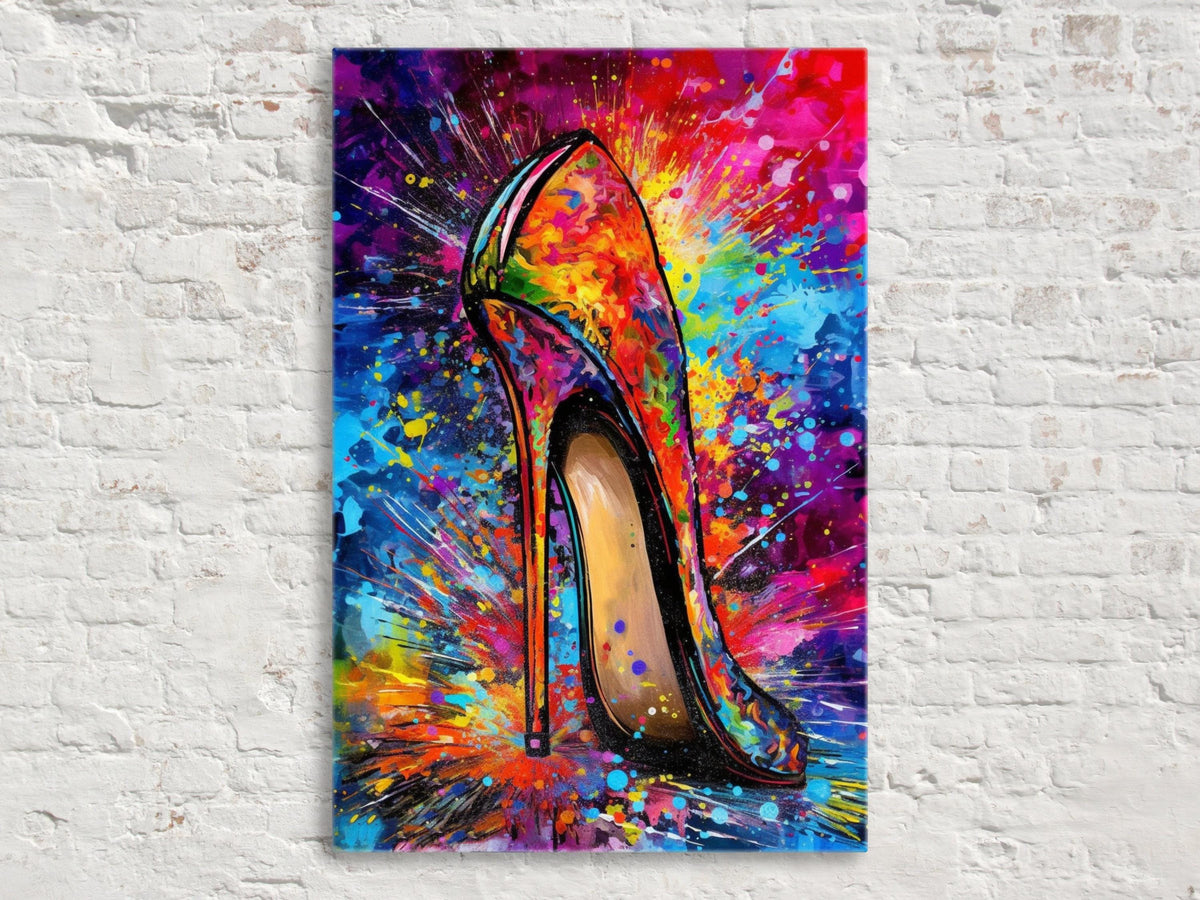 Vibrant Stiletto Splatter High-Resolution Digital Artwork