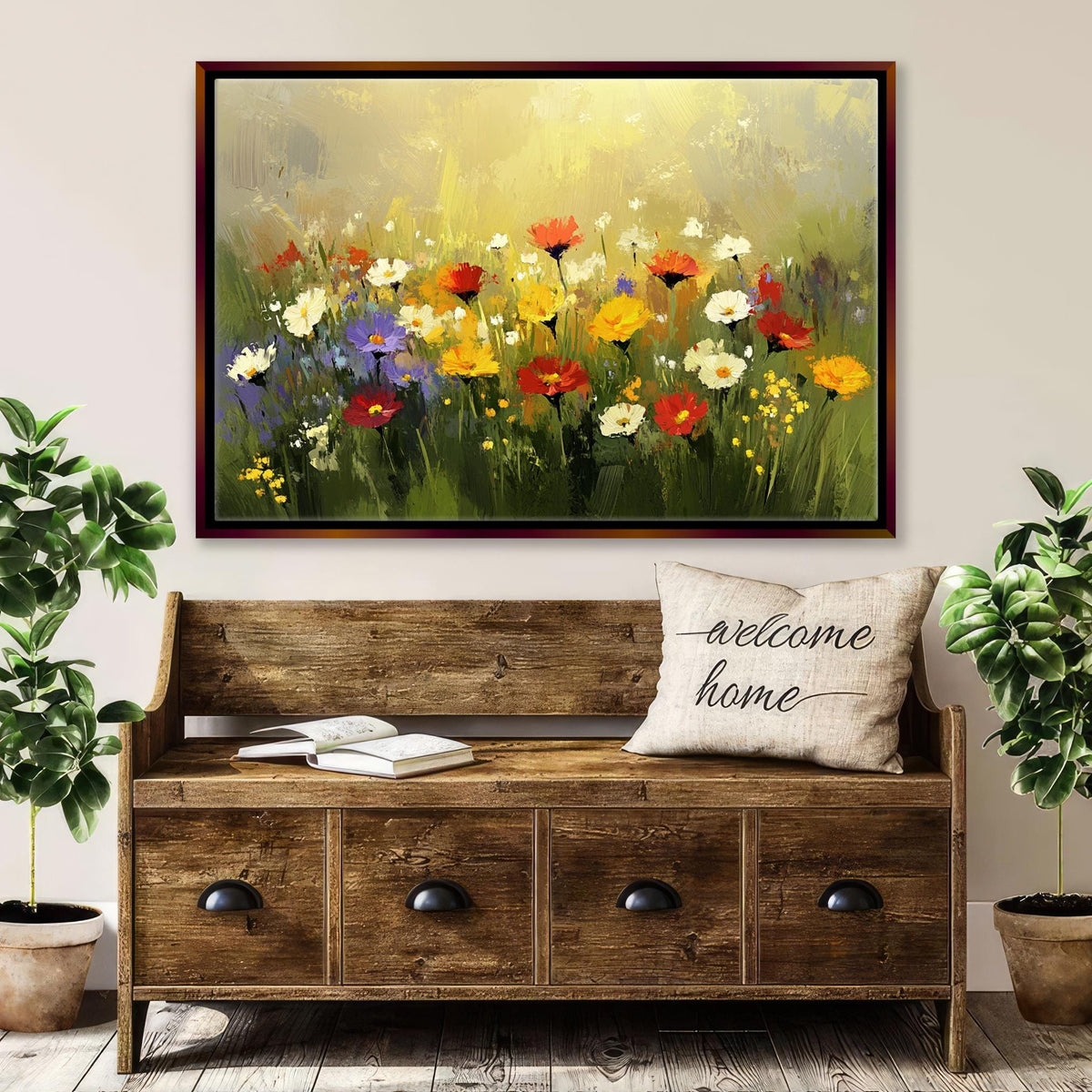 Vibrant Wildflower Meadow Digital Art