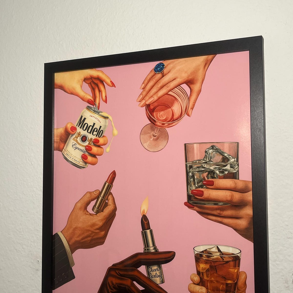 Retro Cheers Digital Art Print