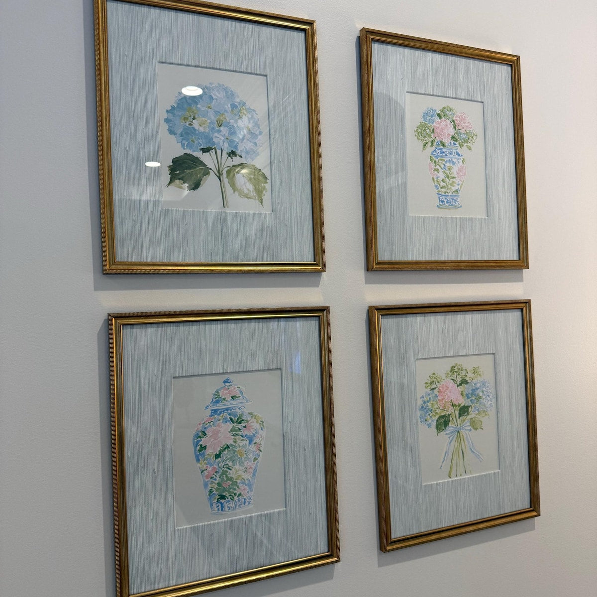 Chic Chinoiserie Floral Watercolor Digital Art Set