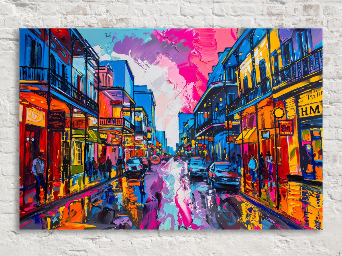 Neon French Quarter Digital Artwork