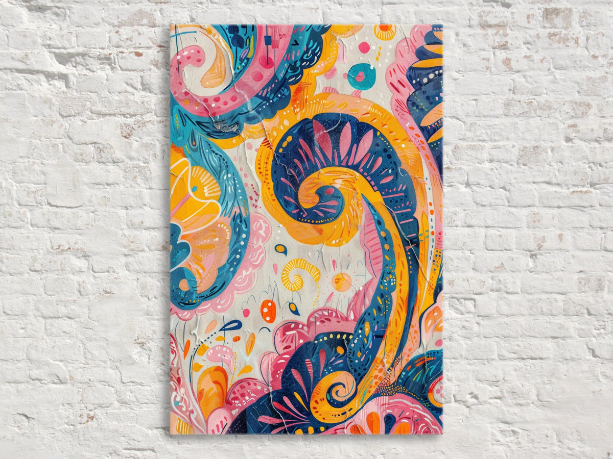 Vibrant Abstract Swirls Digital Artwork