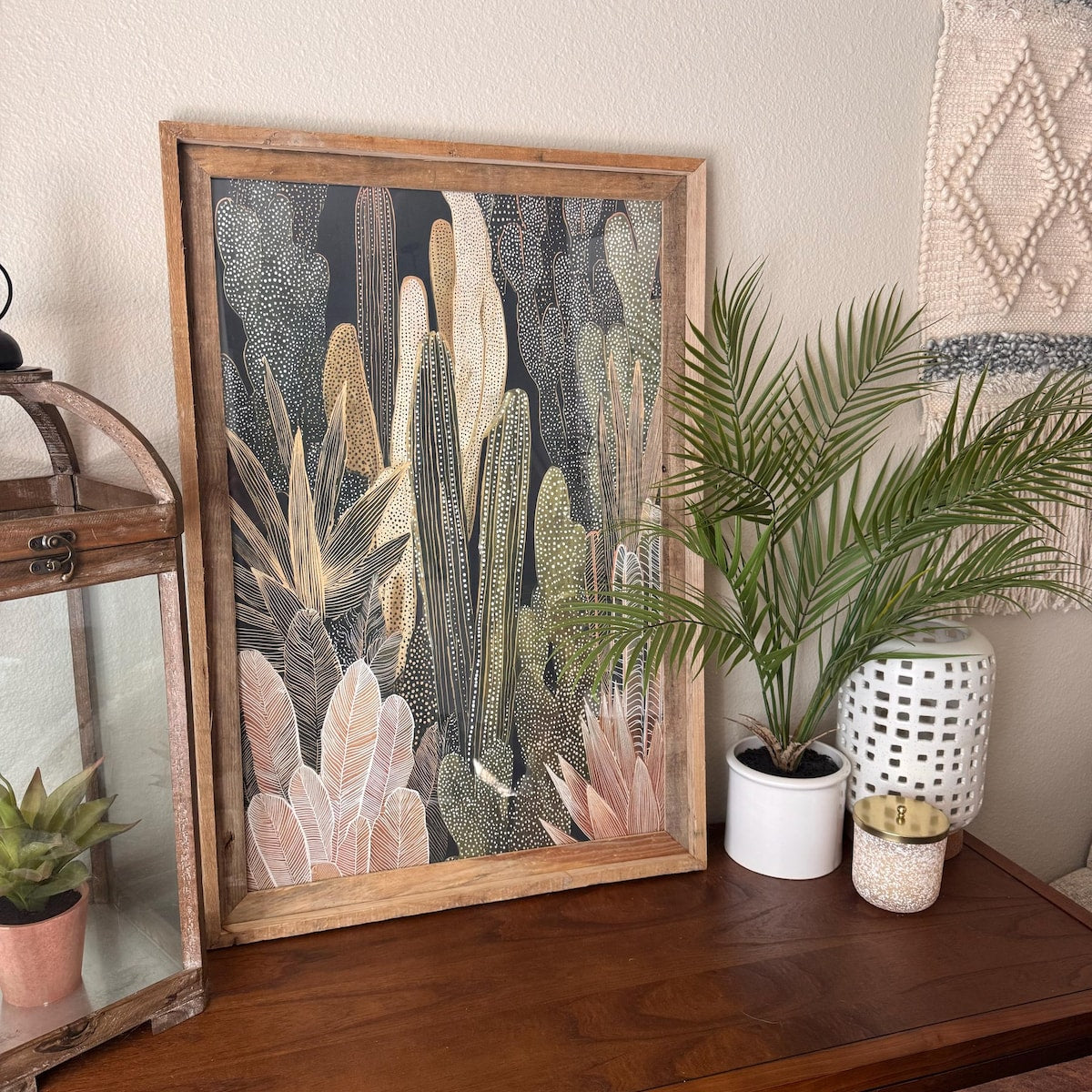 Boho Cactus Botanical High-Resolution Digital Art