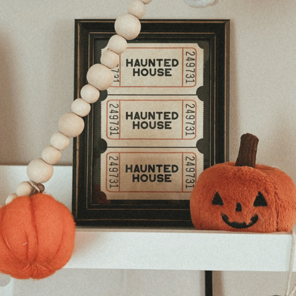 Vintage Haunted House Admission Tickets Digital Art