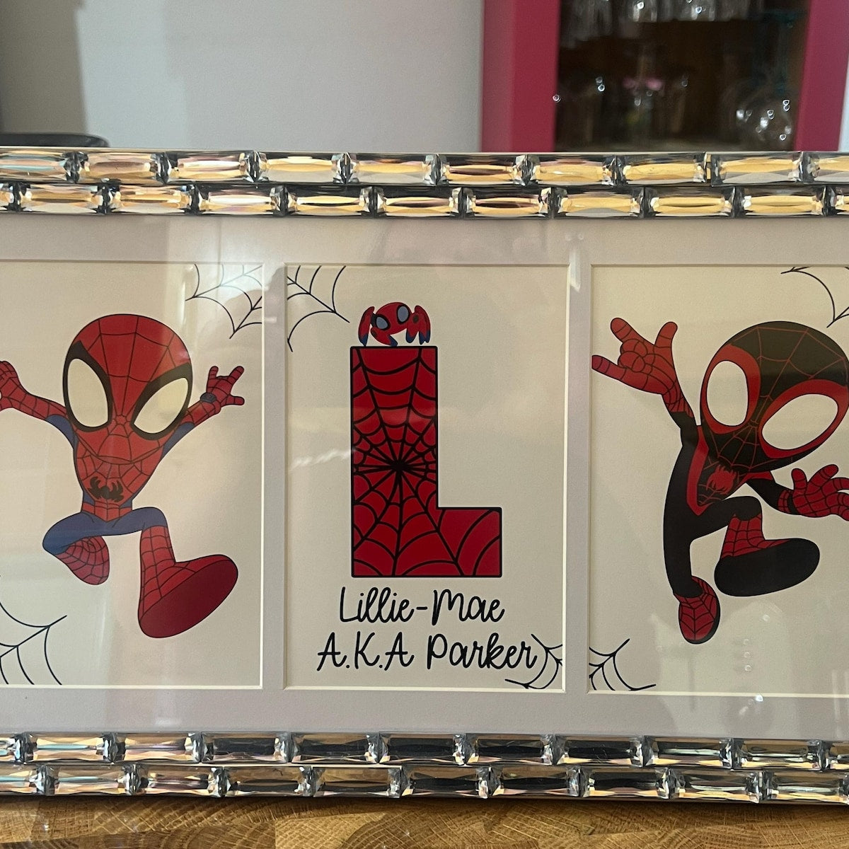 Personalized Spider-Hero Digital Art Print