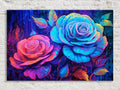 Neon Blossom Harmony Digital Art