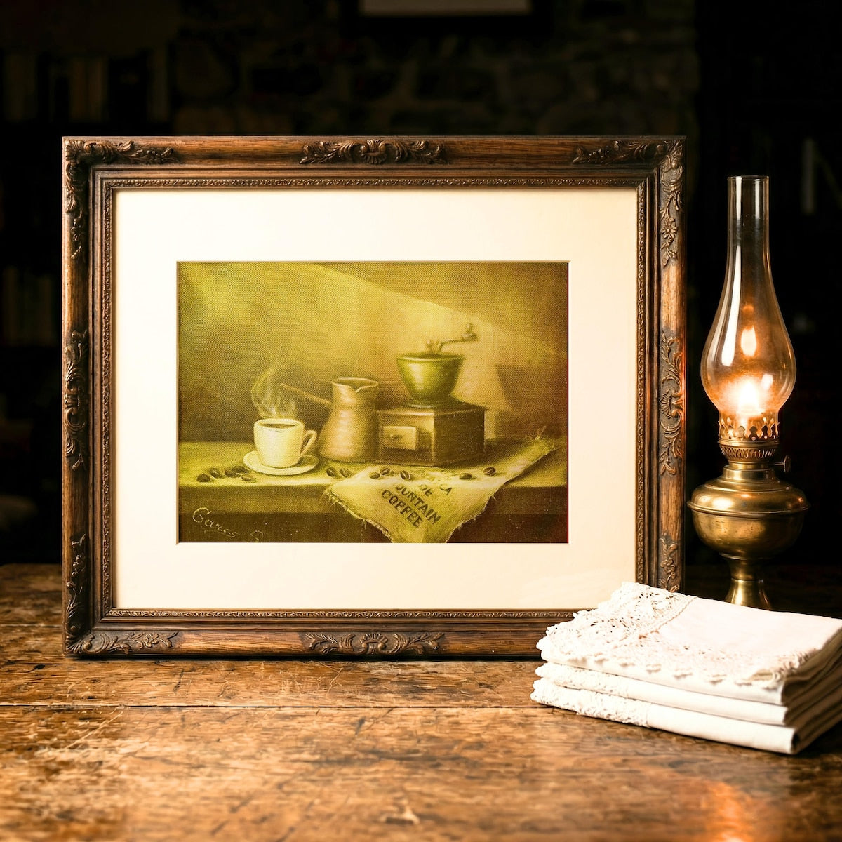 Vintage Coffee Still Life Digital Artwork