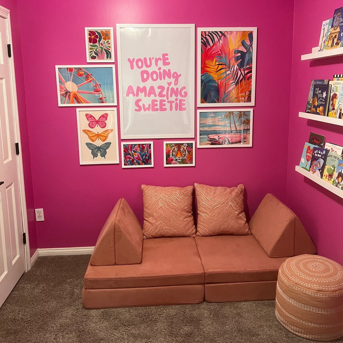 Bold Pink Maximalist Playroom: A Vibrant Escape for Kids