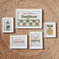 Inspirational 5-Piece Kids' Wall Art Set in White Frames